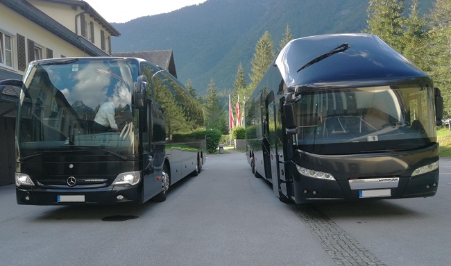 VIP luxury bus exterior